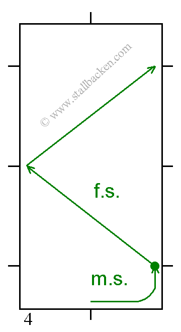 4.  CH    Mellanskritt
     HBK  Fri skritt (2 korta diagonaler)