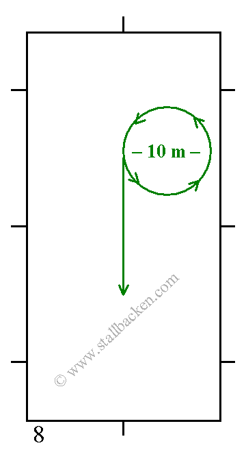 8.  Mellan D och X  Volt till v�nster med 10 m diameter